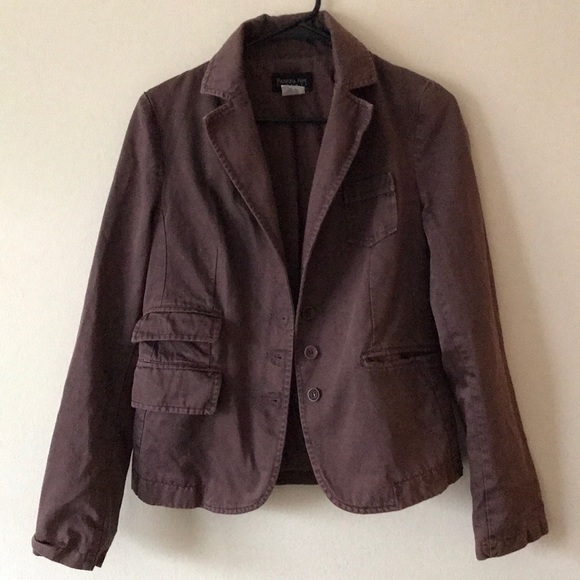 Patrizia Pepe Jackets & Blazers - PATRIZIA PEPE // Soft Cotton Brown Blazer